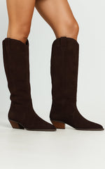 Billini - Helix Boots in Dark Cacao Suede