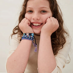 Flower Child Kids Bracelet Set - Blue