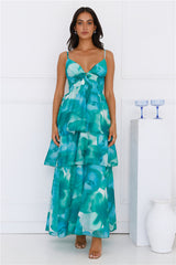 Electric Dreams Maxi Dress Green