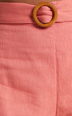Devera Shorts - Belted High Waist Shorts in Watermelon