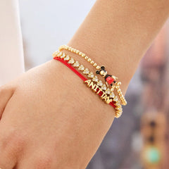 Disney Mickey Mouse Custom Cord Bracelet - Red