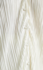 Beca Pants - High Waisted Plisse Flared Pants in Cream