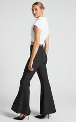 Brithany Pants - High Waisted Flare Pants in Black
