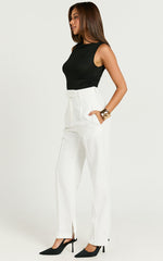 Georgina Top - Asymmetrical Hem Jersey Tank in Black