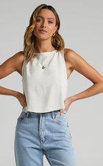 Hands On Deck Top in Beige