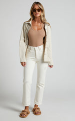 Levi's - 501 CROP ECRU BOOPER in Ecru Booper