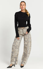Lioness - Horseshoe Jean in Leopard Fade
