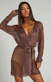 Lioness - Take Me To Rio Mini Dress in Copper