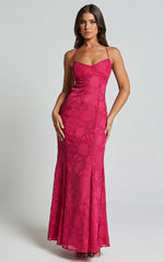 Runaway The Label - Florenza Maxi Dress in Fuchsia