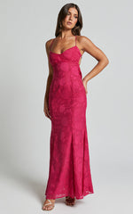 Runaway The Label - Florenza Maxi Dress in Fuchsia