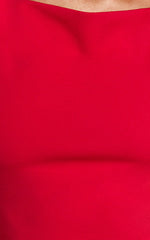 Ralphie Midi Dress - Backless Slip Dress in Red
