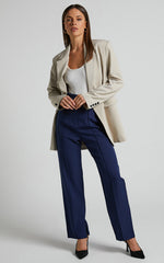 Rogers Pants - High Waisted Pants in Navy