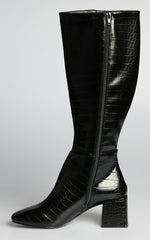 Therapy - Wolf Boots in Black Croc