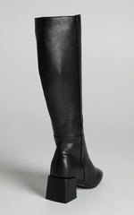Therapy - Wolf Boots in Black Matte PU