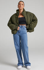 Windsor Jacket - Puffer Jacket in Dark Khaki