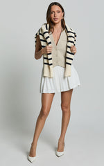 Zoey Skirt - Mini Pleated Skirt in White