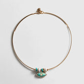 Evil Eye Collar Necklace - Gold/Blue