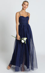 At The Altar Bodice Maxi Dress in Navy