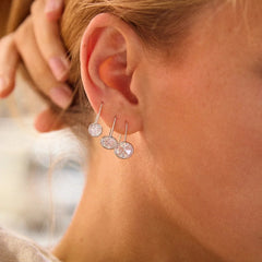 Fallon 14K Gold Bezel Earrings - Gold