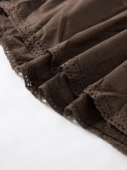 Vintage Tiered Midi Skirt