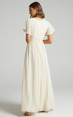 December Maxi Dress - Empire Waist Dress in Cream