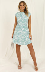 The Era Of Love Dress In Mint Floral