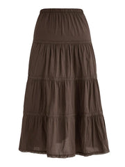 Vintage Tiered Midi Skirt