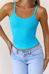 Base Luxe Rib Weekender Cami Top Blue
