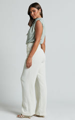 Arianae Top - High Neck Top in Sage
