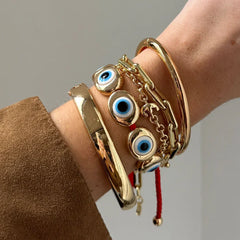 Eye to Eye Bracelet - Gold/Blue