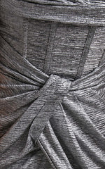 Adrie Midi Dress - Strapless Corset Bodice Dress in Gunmetal