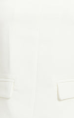Aileen Top - Strapless Pocket Detail Longline Top in White