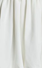Alesia Mini Dress - Strapless Bubble Hem Dress in White