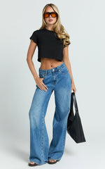 Danzel Top - Boxy Fit Cap Sleeve Crop Top in Black