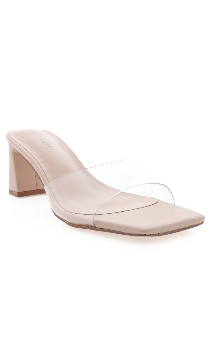 Billini - Finbar Heels in Clear Nude