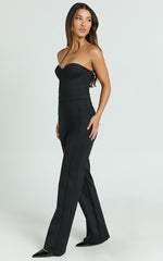 Krishna Jumpsuit - Strapless Bustier Jumpsuit in Black