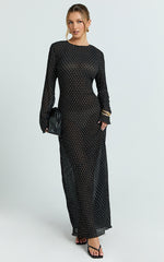 Lioness - Haven Maxi Dress in Noir Polka