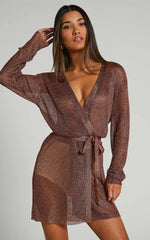 Lioness - Take Me To Rio Mini Dress in Copper
