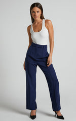 Rogers Pants - High Waisted Pants in Navy