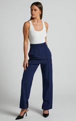 Rogers Pants - High Waisted Pants in Navy