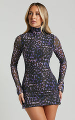 Runaway The Label - Jordi Mini Dress in Iris Oxana