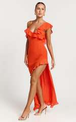 Runaway The Label - Dalia Midi Dress in Tangerine