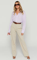 Terah Shirt - Button Up Shirt in LILAC STRIPE