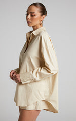 Terah Shirt - Button Up Shirt in Sand