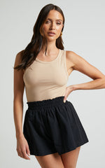 Terah Shorts - High Waisted Shorts in Black