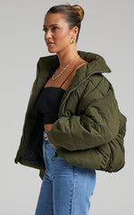 Windsor Jacket - Puffer Jacket in Dark Khaki