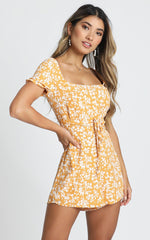 Eye Candy Playsuit In Mustard