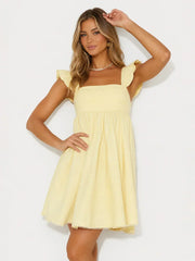 Ready For Brunch Mini Dress Yellow