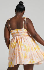 Summer Jam Sweetheart Mini Dress in Summer Floral